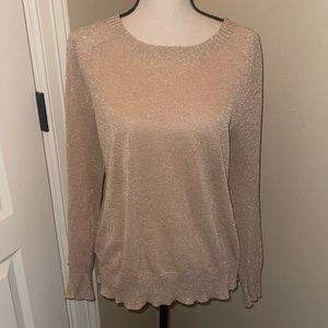 J.Crew gold sparkly longsleeve